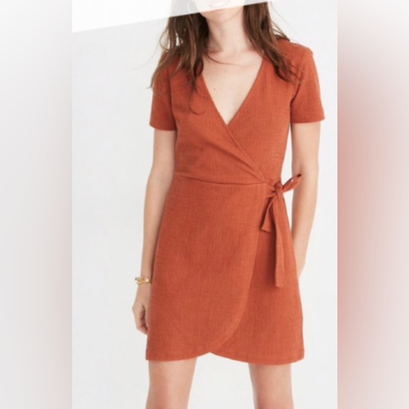 Madewell Texture & Thread Short-Sleeve Side-Tie Dress | Size Medium - Picture 1 of 16